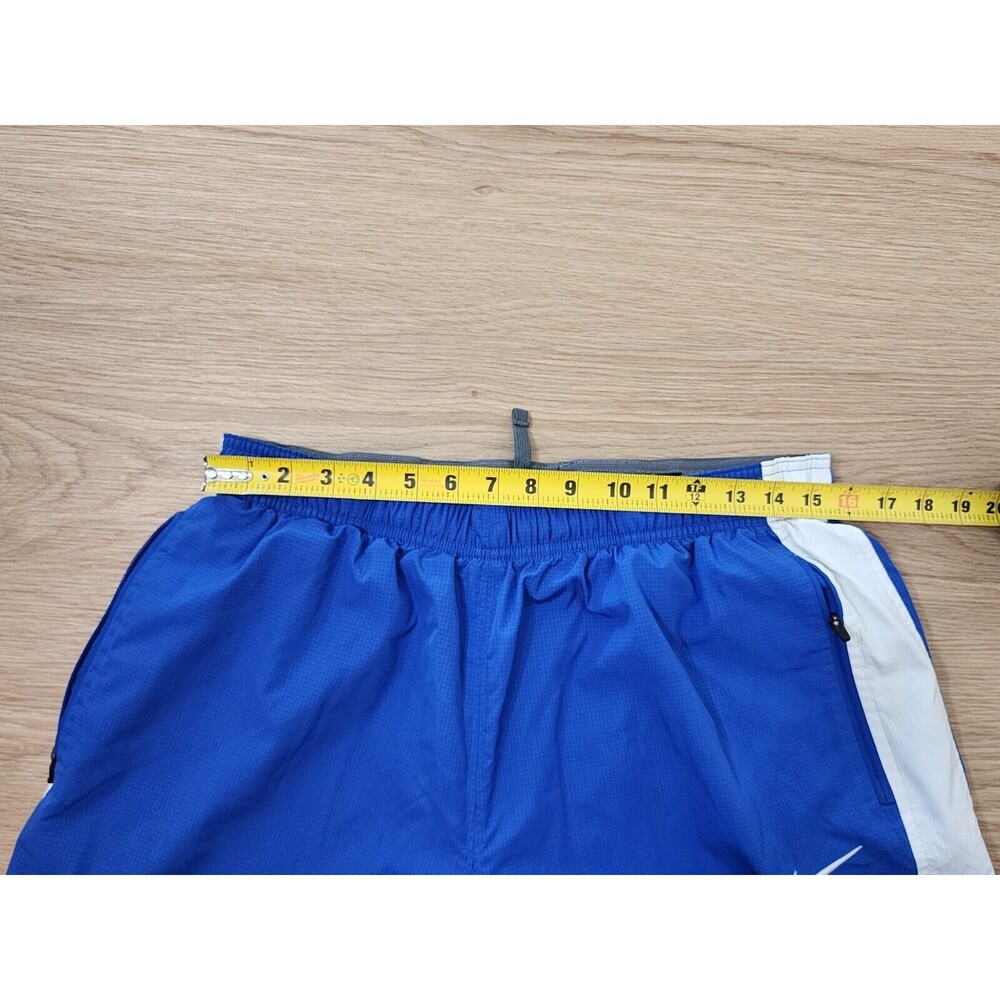 Nike Pants Mens XL Blue Track Windbreaker Y2K Storm Fit Activewear Pants Check - Picture 5 of 13